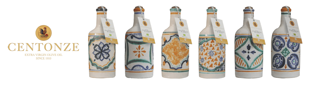 Exkluzivní keramická láhev kolekce Fangotti. Keramika z města Caltagirone od značky Made a Mano.