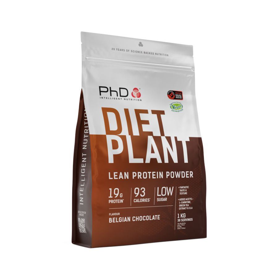 PhD Nutrition Diet Plant Protein 1 kg belgická čokoláda + šejkr ZDARMA