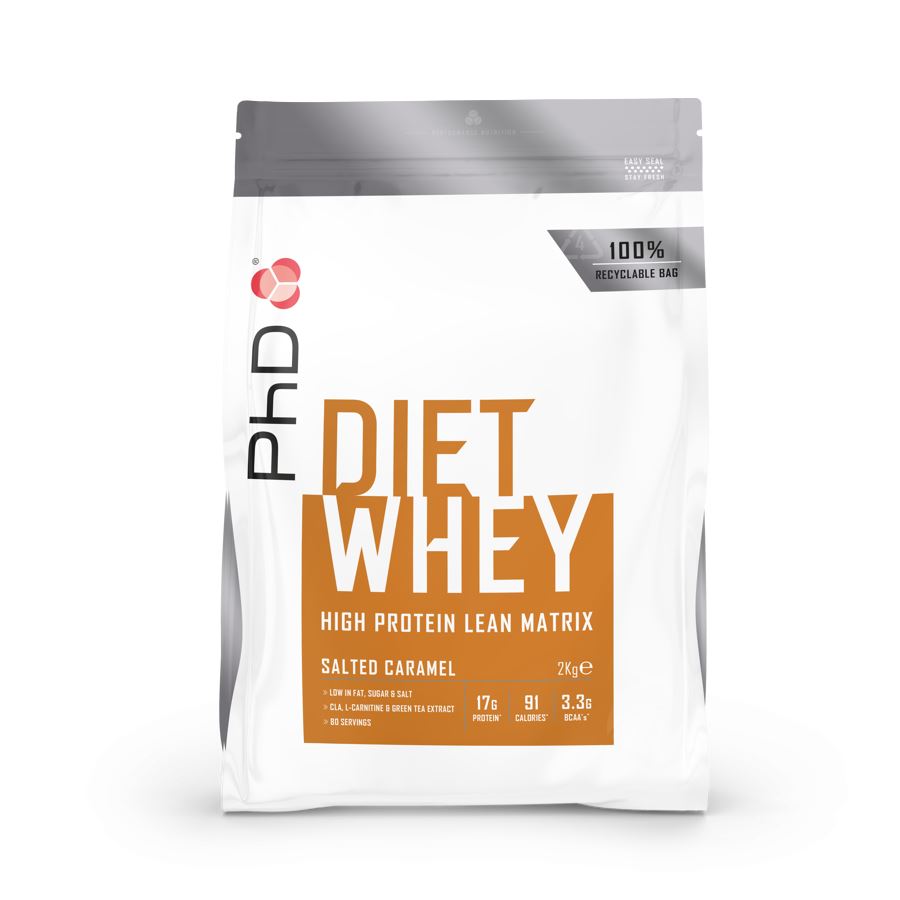 PHD Nutrition Limited Diet Whey 2 kg slaný karamel + šejkr ZDARMA