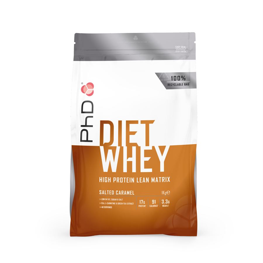 PHD Nutrition Limited Diet Whey 1kg slaný karamel + šejkr ZDARMA
