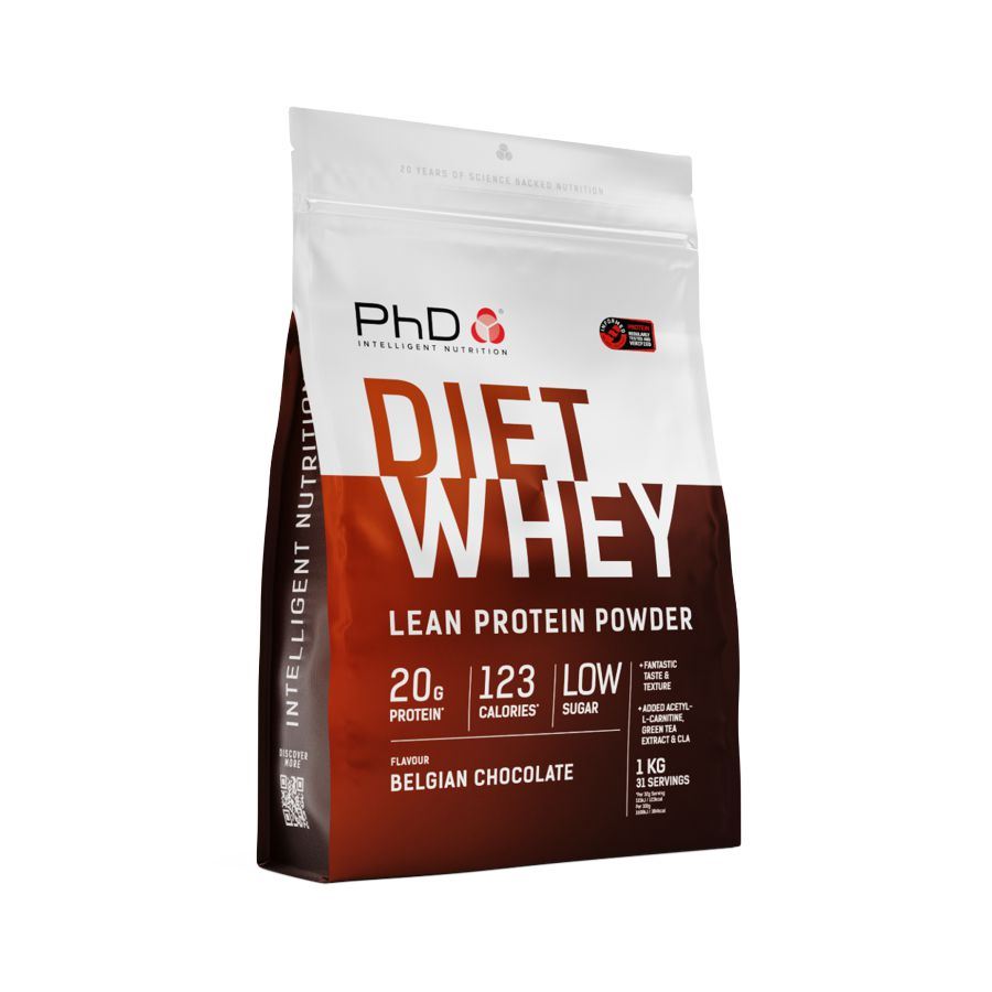 PHD Nutrition Limited Diet Whey 1 kg belgická čokoláda + šejkr ZDARMA
