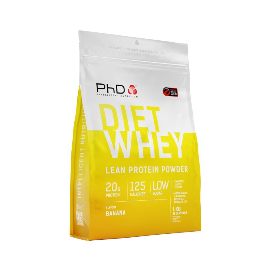 PHD Nutrition Limited Diet Whey 1 kg banán + šejkr ZDARMA