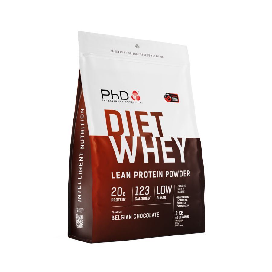 PHD Nutrition Limited Diet Whey 2 kg belgická čokoláda + šejkr ZDARMA