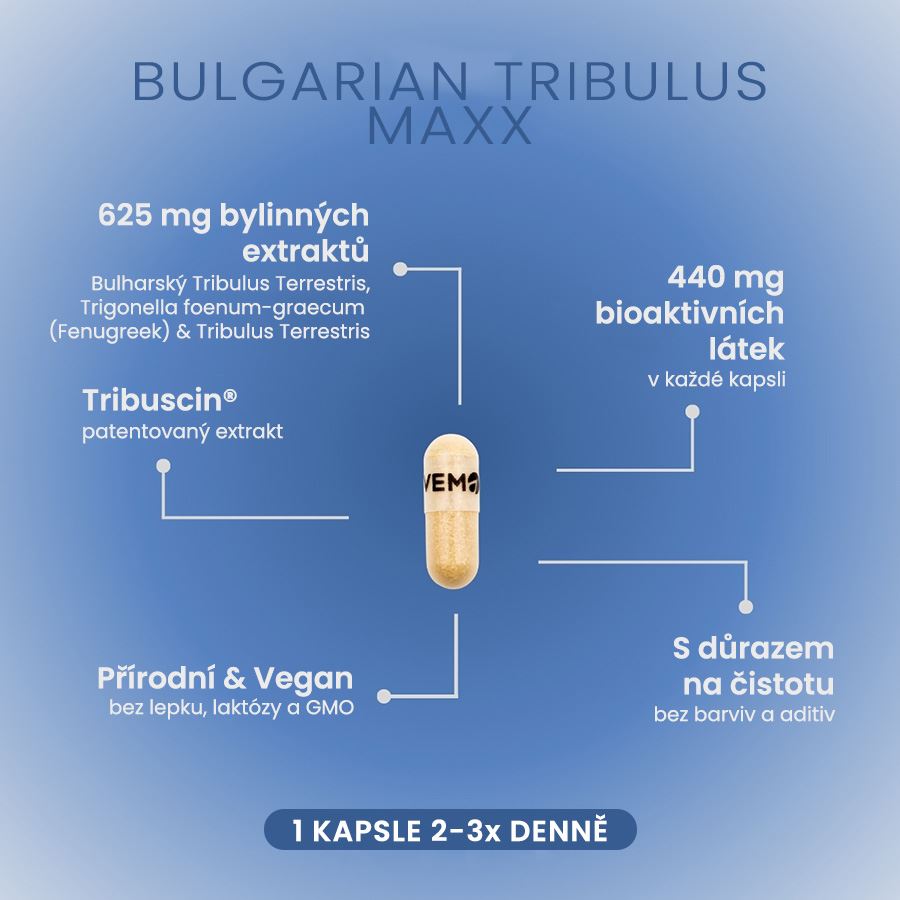 VemoHerb Tribulus Terrestris MAXX 60 kapslí SK