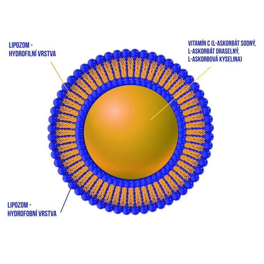 EKOLIFE NATURA Liposomal Vitamin C 1000 mg 250 ml pomeranč (Lipozomální vitamín C)