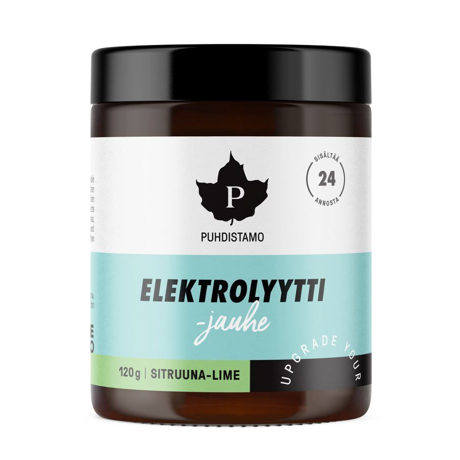 Puhdistamo Electrolyte Powder 120g lemon lime + láhev 500ml ZDARMA SK