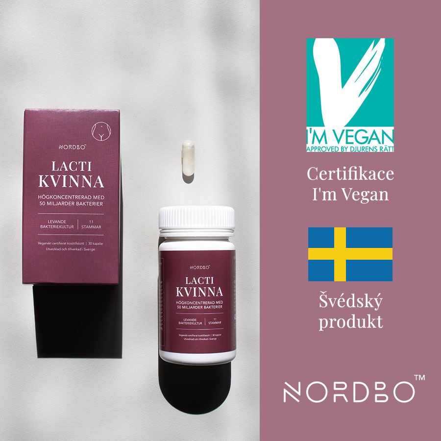 Nordbo Lacti Kvinna 30 kapslí (Probiotika pro ženy) SK