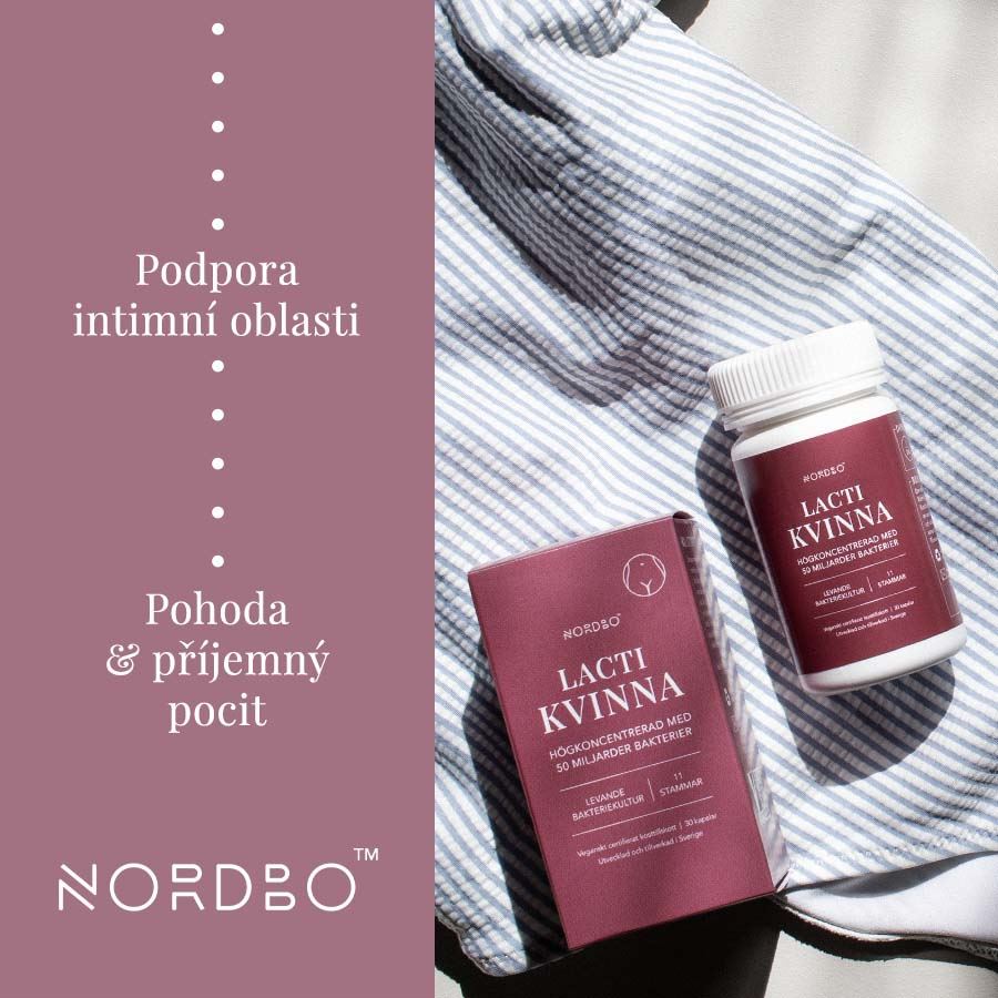 Nordbo Lacti Kvinna 30 kapslí (Probiotika pro ženy) SK