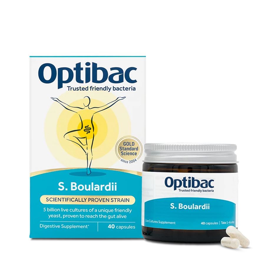 Optibac Saccharomyces Boulardii (Probiotika při nadměrném vyprazdňování) 40 kapslí