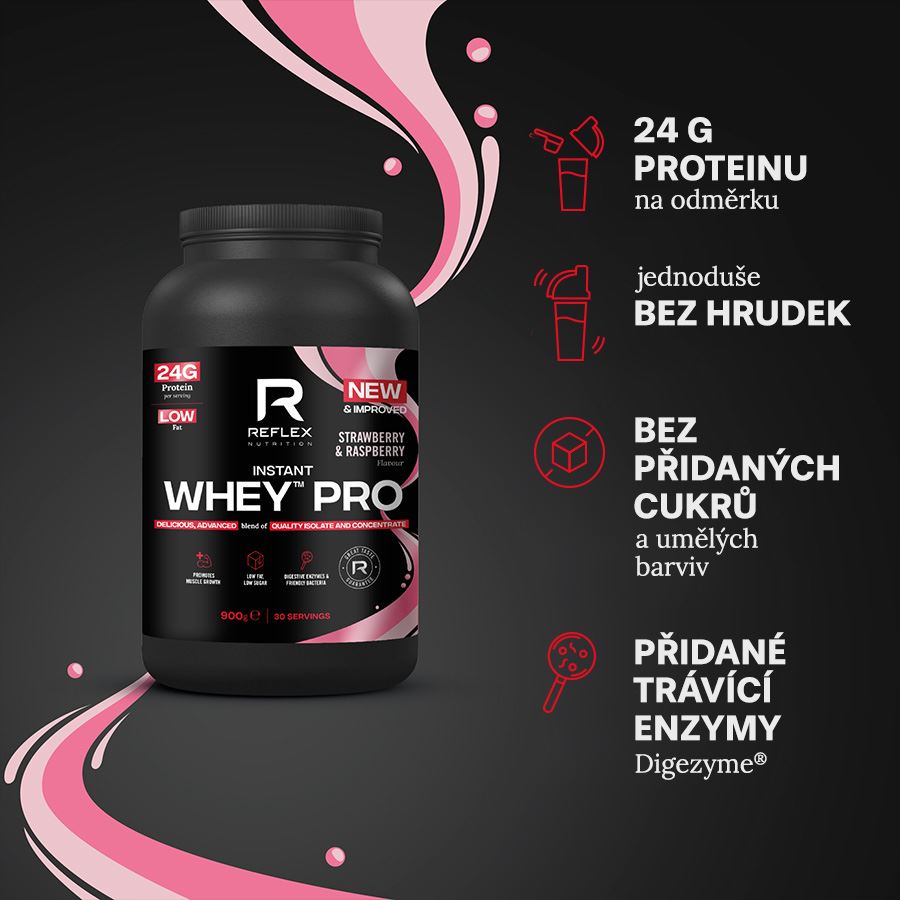 Reflex Nutrition Instant Whey PRO 900g jahoda malina