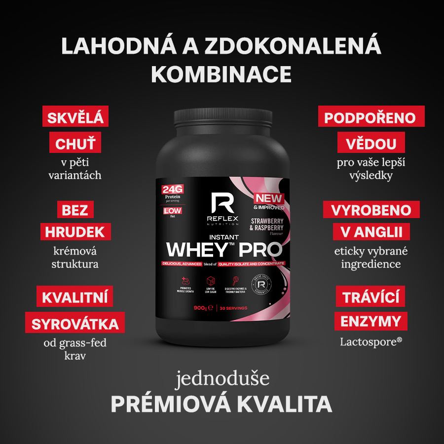 Reflex Nutrition Instant Whey PRO 900g jahoda malina