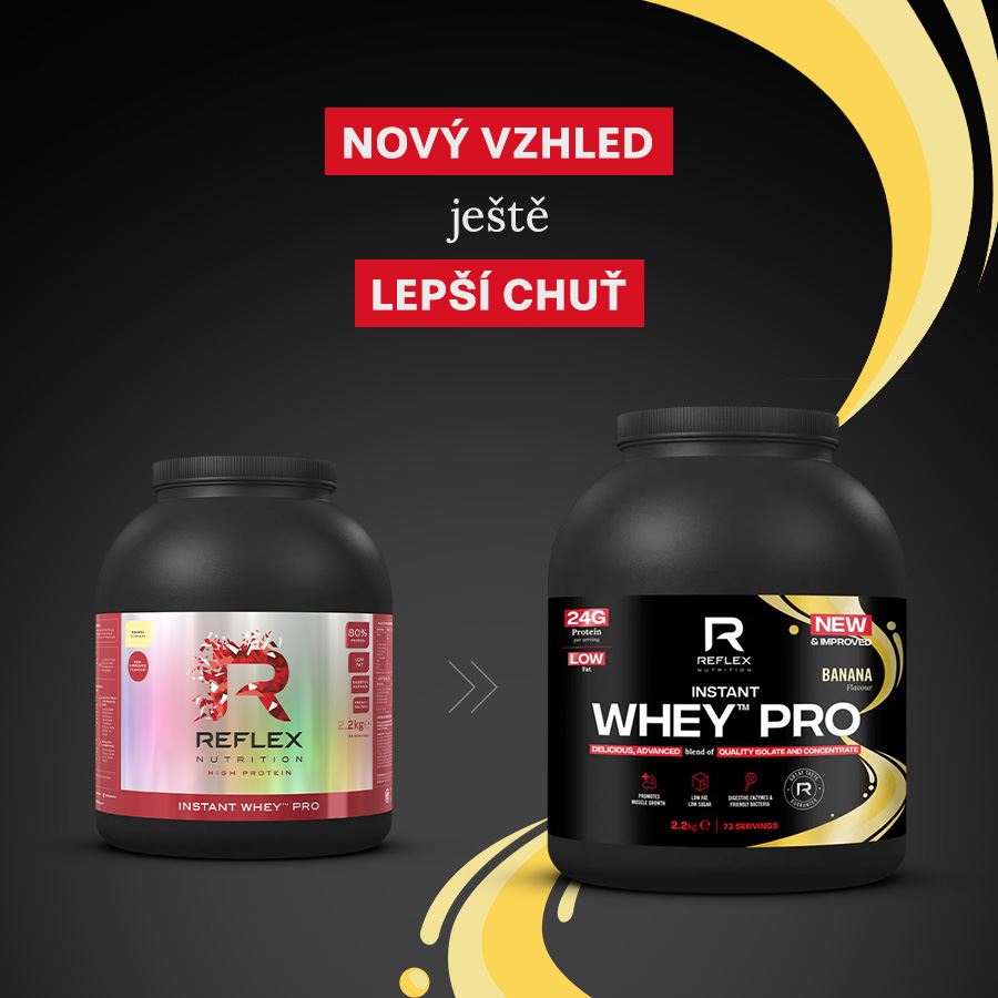 Reflex Nutrition Instant Whey PRO 2,2kg banán + Magnesium 90 kapslí ZDARMA