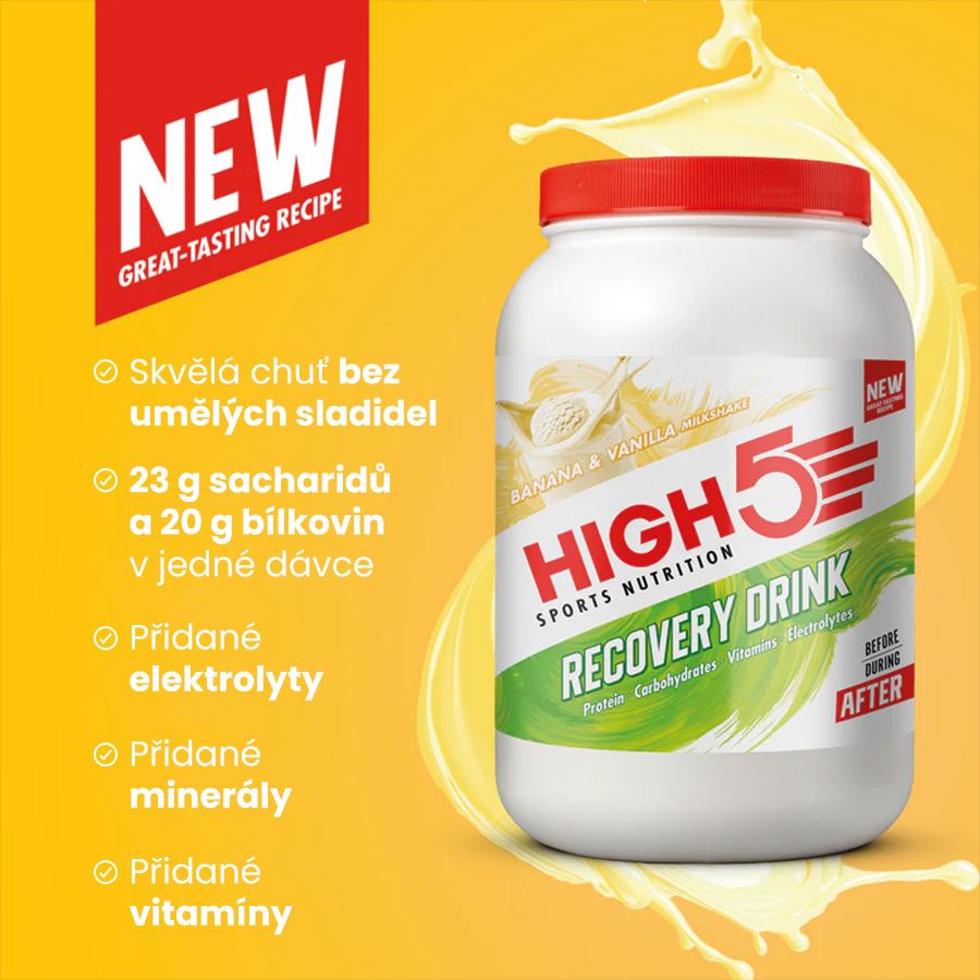 High5 Recovery Drink 1,6 kg banán vanilka