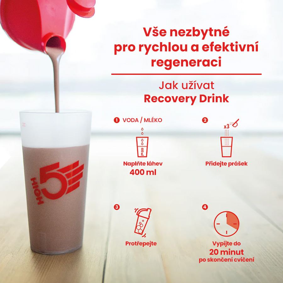 High5 Recovery Drink 1,6 kg banán vanilka