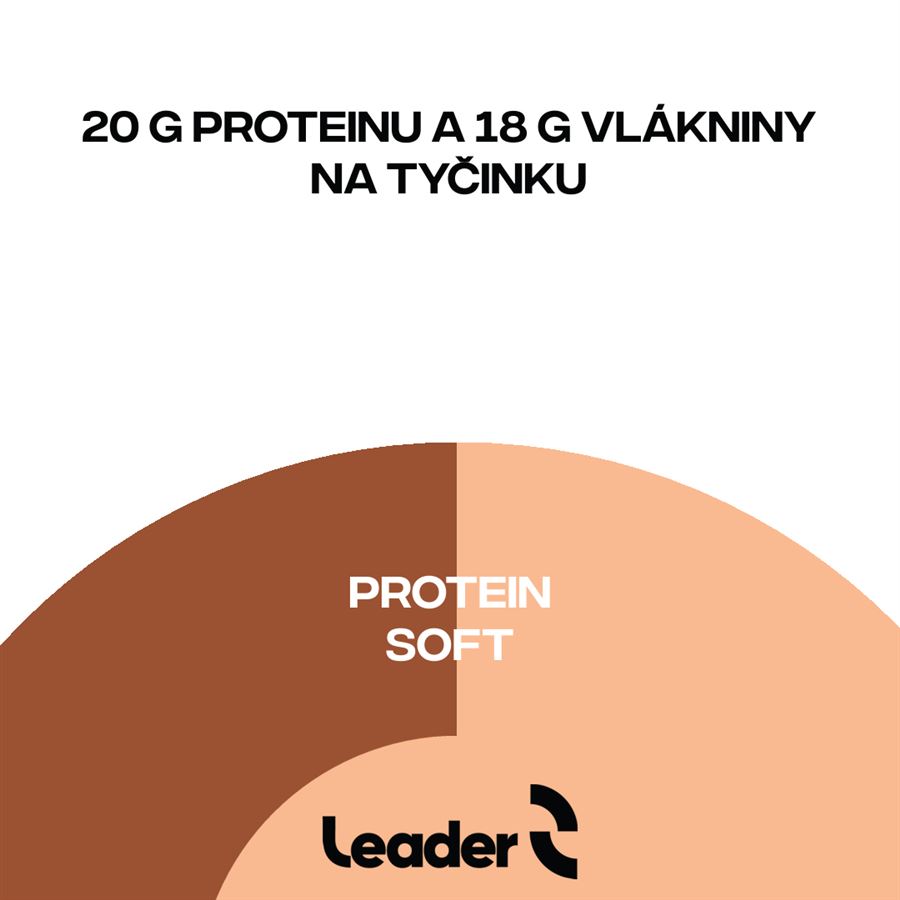 Leader Soft Protein Bar 60 g čokoládové brownie