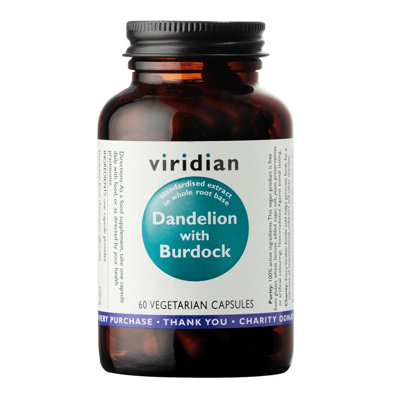 Viridian Dandelion with Burdock 60 kapslí (Pampeliška a lopuch)