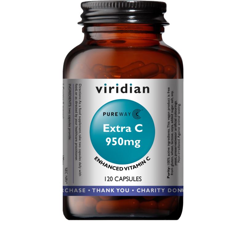 Viridian Extra Vitamín C 950mg 120 kapslí
