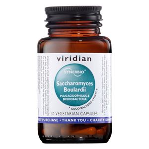 Viridian Synerbio Saccharomyces Boulardii 30 kapslí (Unikátní komplex probiotik a prebiotik)