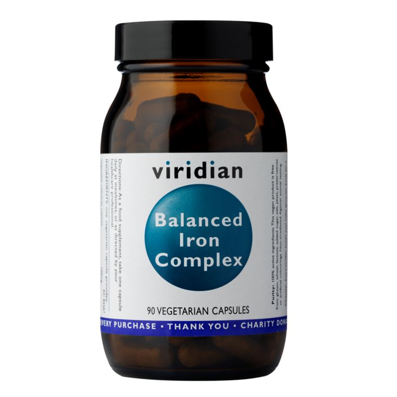 Viridian Balanced Iron Complex 90 kapslí (Komplex železa s vitamíny)