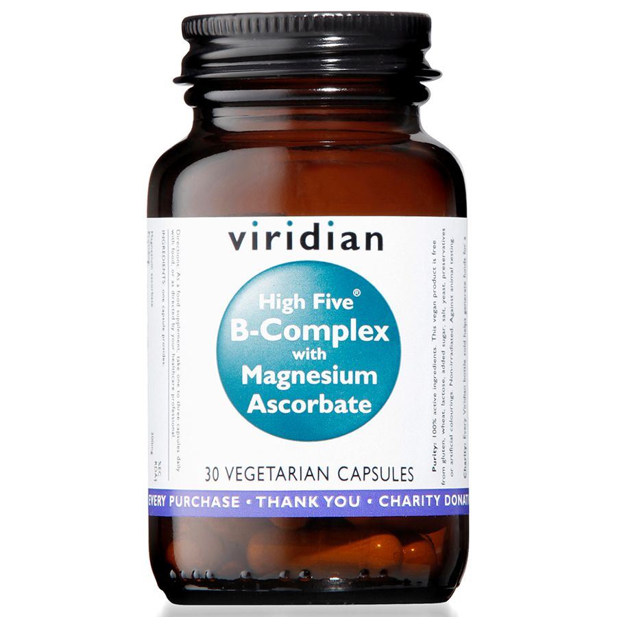 Viridian High Five B Complex with Magnesium Ascorbate 30 kapslí