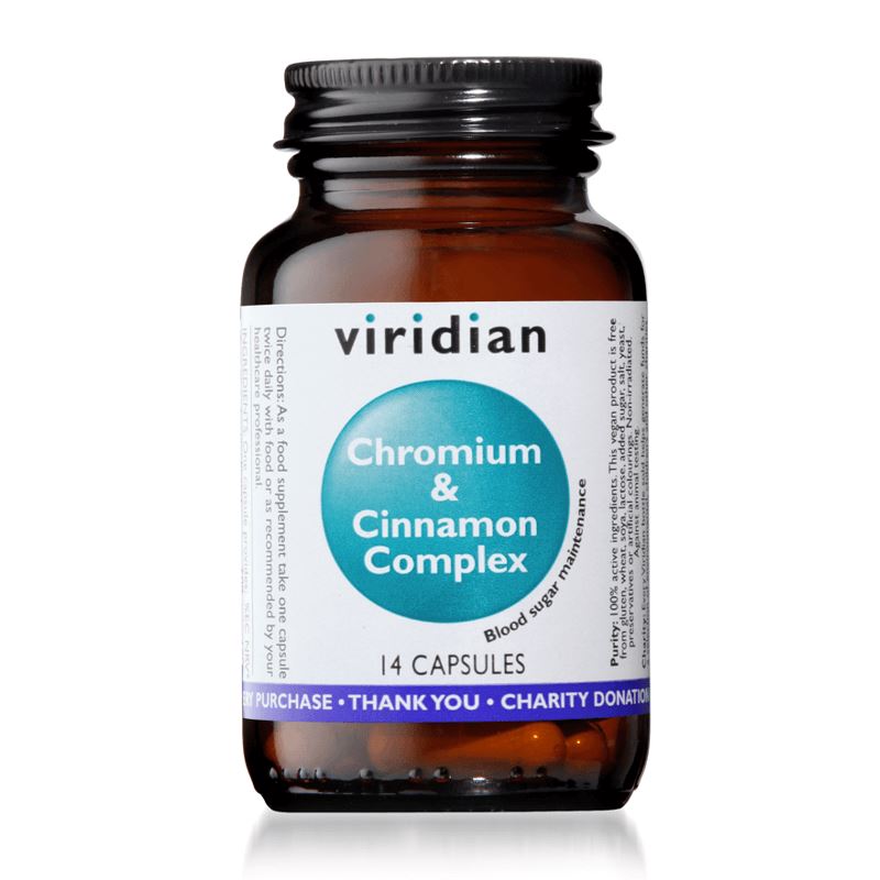 Viridian Chromium and Cinamon Complex 14 kapslí (7 Day Sugar Detox)