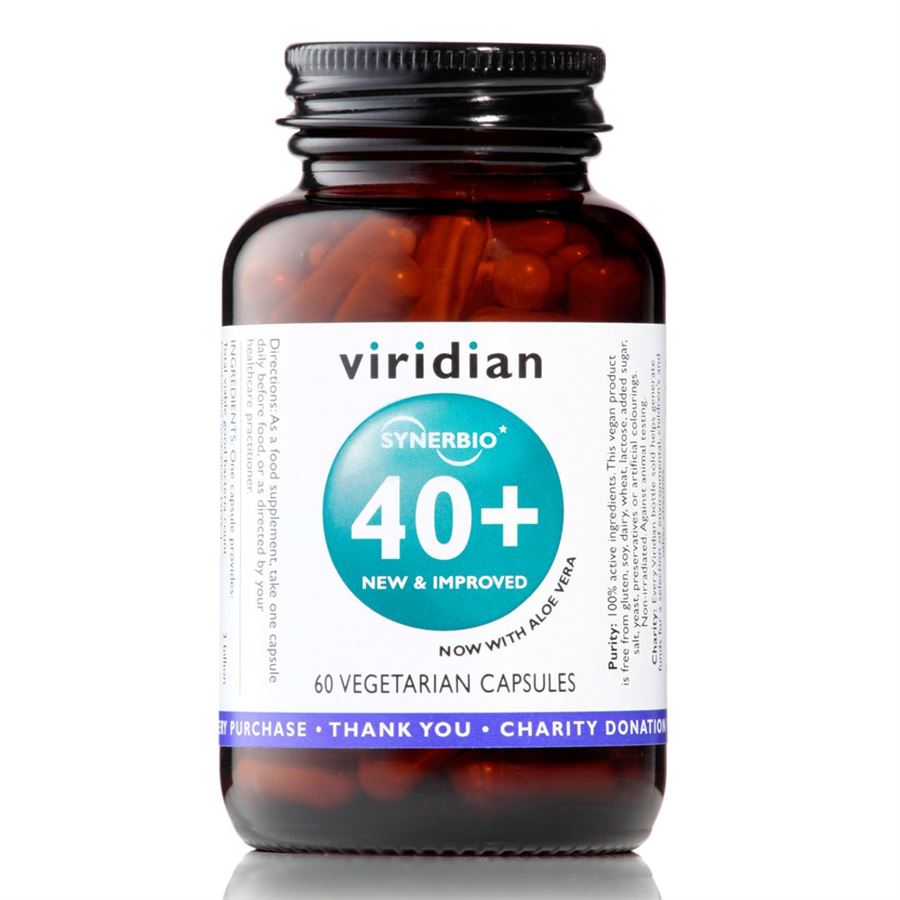 Viridian Synerbio 40+ 60 kapslí (Směs probiotik a prebiotik)