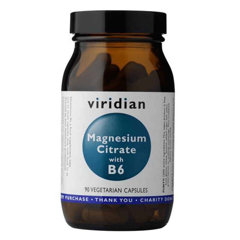 Viridian Magnesium Citrate with Vitamin B6 90 kapslí (Hořčík s vitamínem B6)