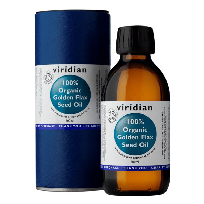 Viridian Golden Flax Seed Oil 200ml Organic (Lněný olej)