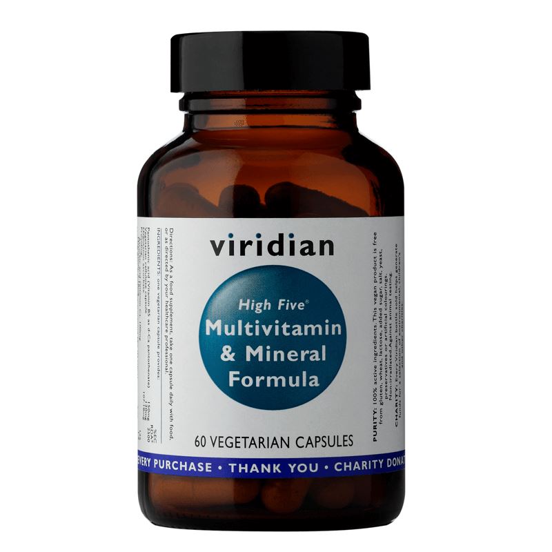 Viridian High Five Multivitamin and Mineral Formula 60kapslí (Multivitamín na stres a pro celkovou odolnost)