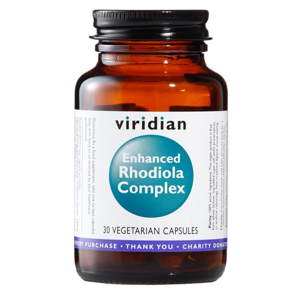 Viridian Enhanced Rhodiola Complex 30 kapslí (Komplex Rozchodnice růžové s adaptogeny)