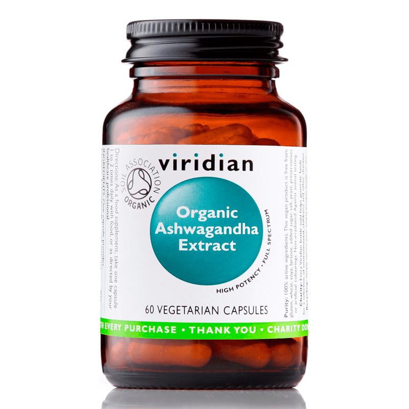Viridian Ashwagandha Extract 60 kapslí Organic (Indický ženšen)