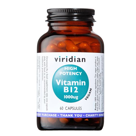 Viridian High Potency Vitamin B12 1000ug 60 kapslí