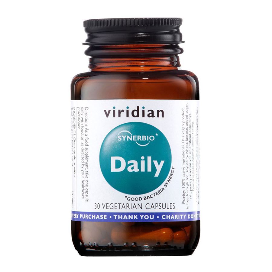 Viridian Synerbio Daily 30 kapslí (Směs probiotik a prebiotik)