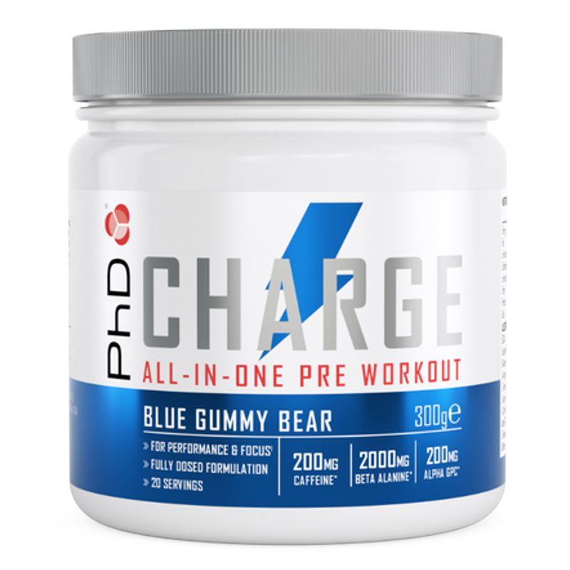 Charge PreWorkout 300g blue gummy bear ForActiv.cz