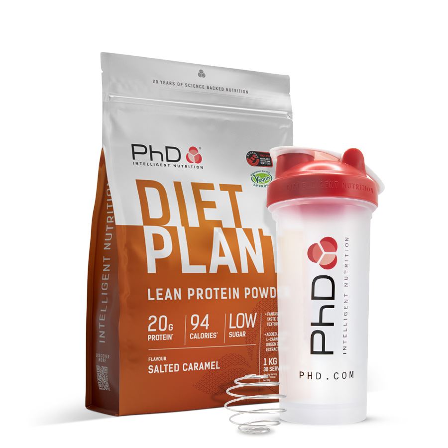 Diet Plant Protein 1 kg slaný karamel + šejkr ZDARMA