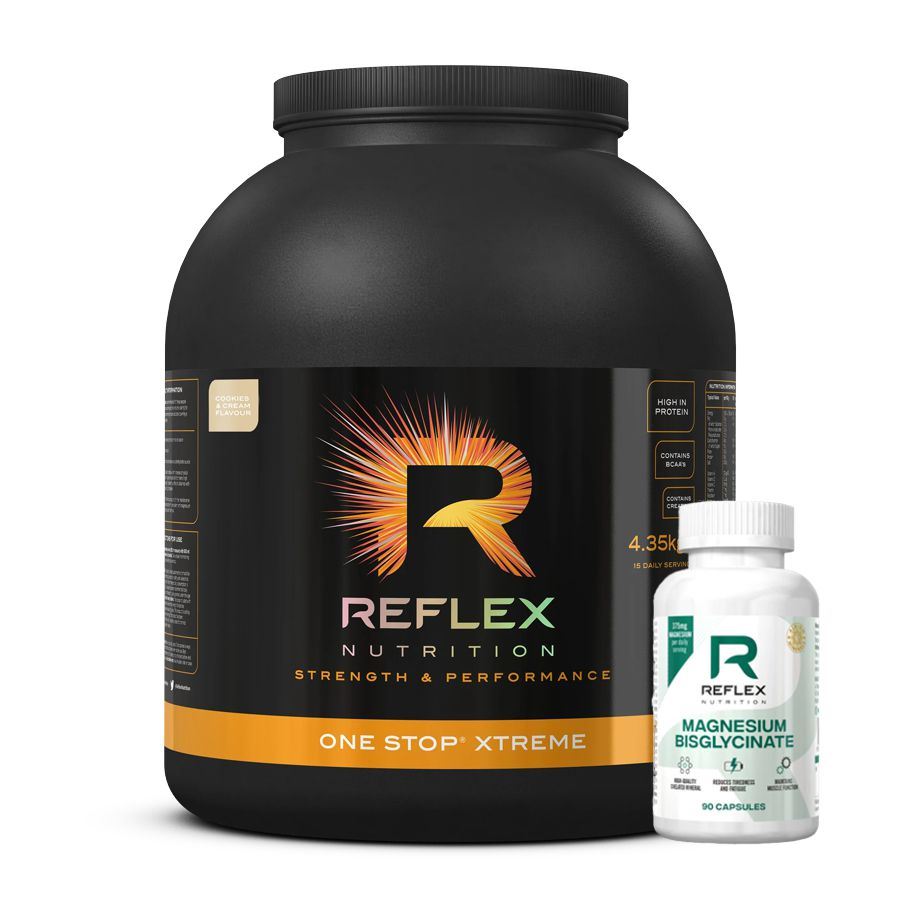 Reflex One Stop XTREME 4,35kg cookies and cream + Albion Magnesium 90 kapslí ZDARMA