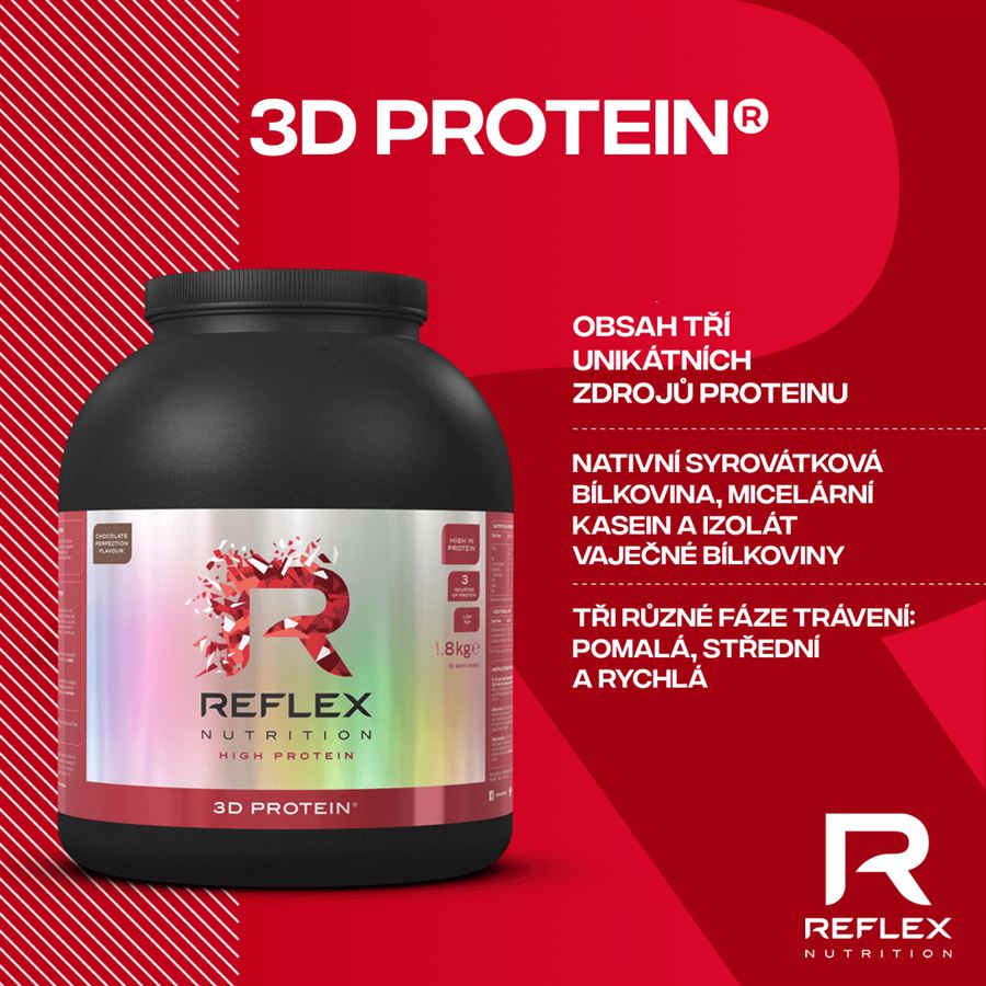 3D Protein 1,8kg čokoláda + Vitamin D3 100 kapslí ZDARMA