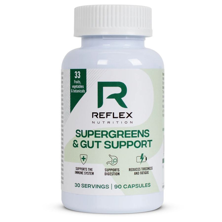 Reflex Supergreens and Gut Support 90 kapslí