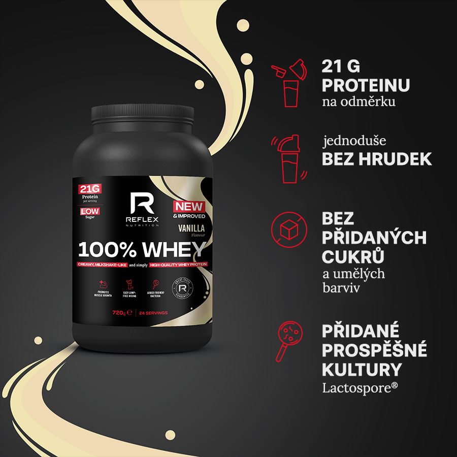 100% Whey Protein 720g vanilka