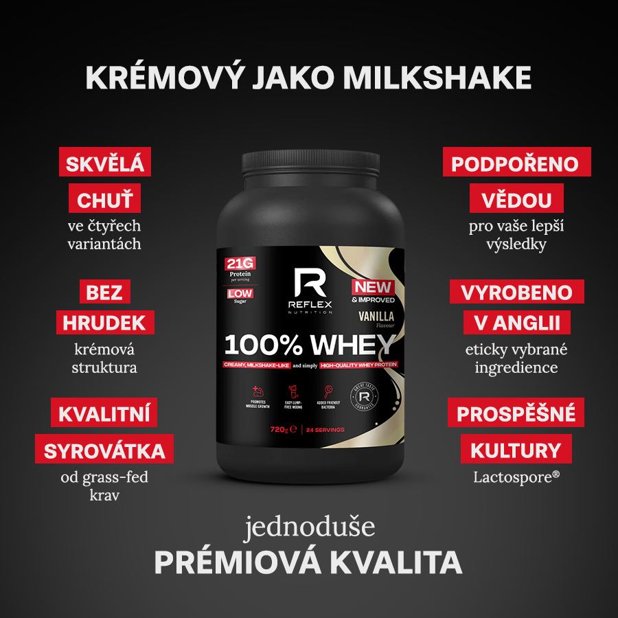 100% Whey Protein 720g vanilka