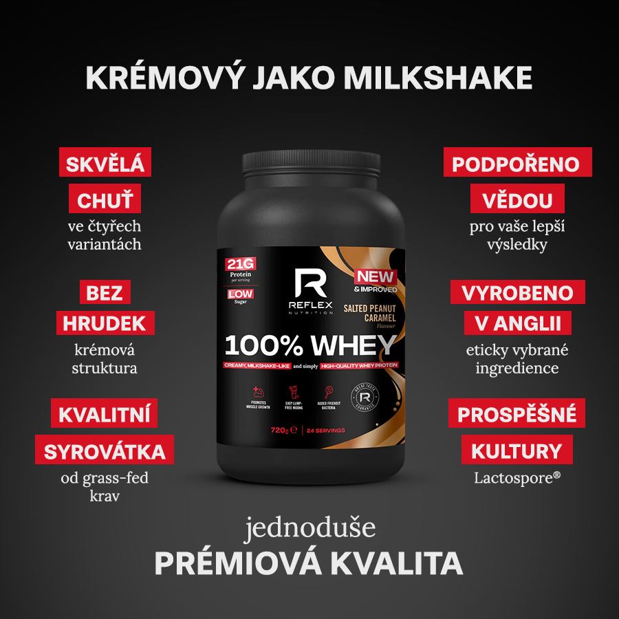 100% Whey Protein 720g slaný arašídový karamel