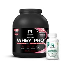 Instant Whey PRO 2,2kg jahoda malina + Magnesium 90 kapslí ZDARMA