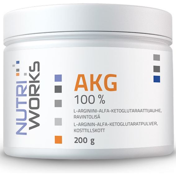 NutriWorks AKG 100% 200g (L-arginin-alfa-ketoglutarát)