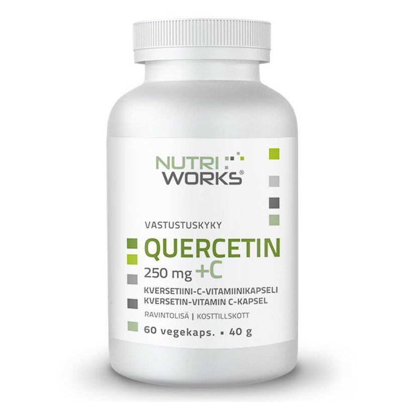 NutriWorks Quercetin + Vitamin C 250mg 60 kapslí