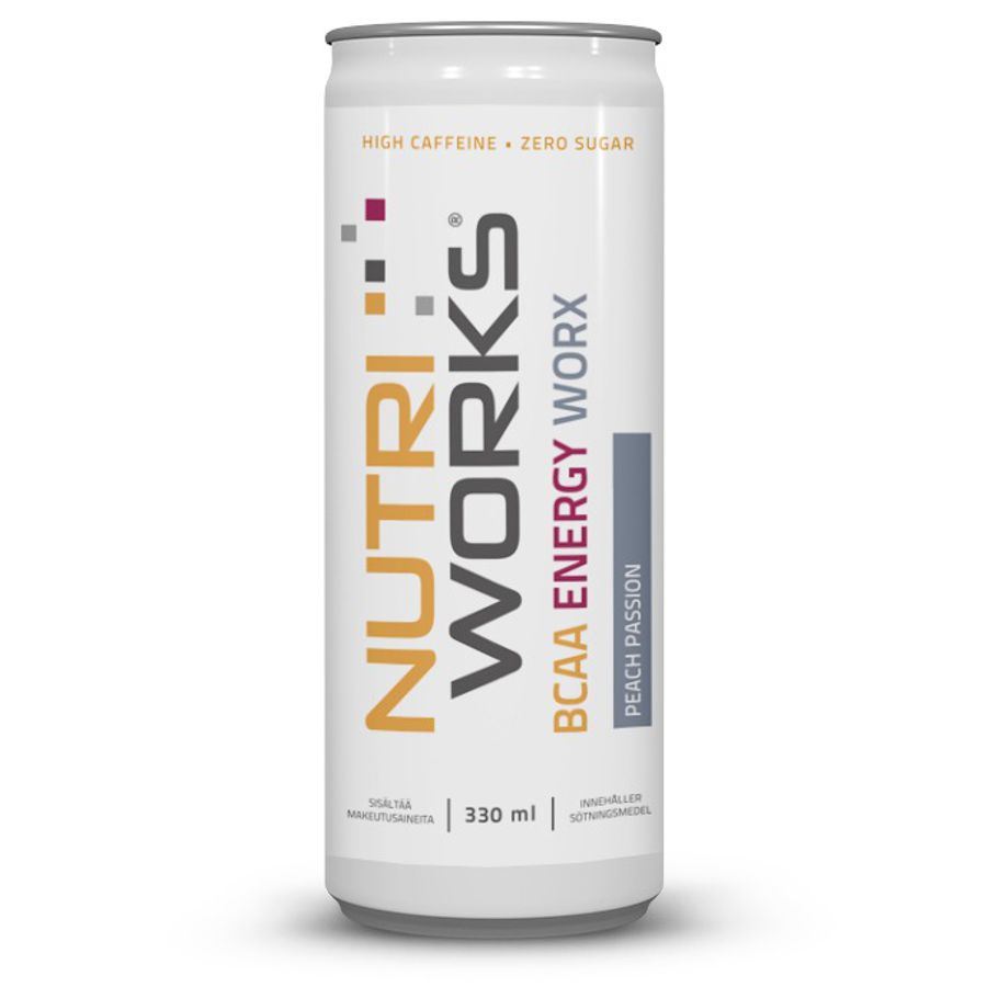 NutriWorks BCAA Energy Worx 330ml broskev