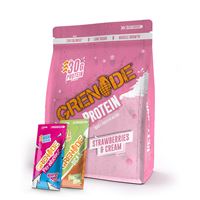 Grenade Whey Protein 2 kg strawberries and cream + vzorek Pre-Workout 16,5g a vzorek BCAA 13g zdarma
