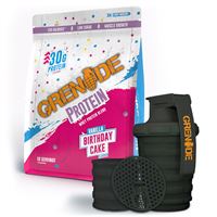 Grenade Whey Protein 2 kg vanilla birthday cake + šejkr ZDARMA