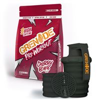 Grenade Pre-Workout 330 g cherry bomb + šejkr ZDARMA