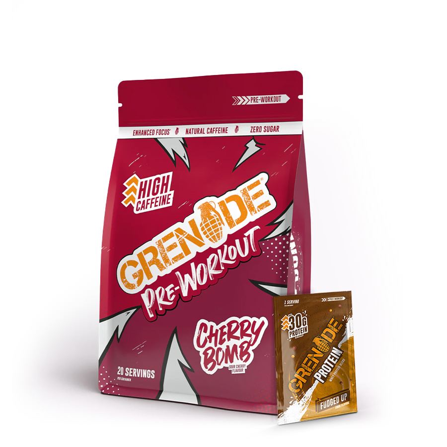 Grenade Pre-Workout 330 g cherry bomb + vzorek Protein 40g zdarma