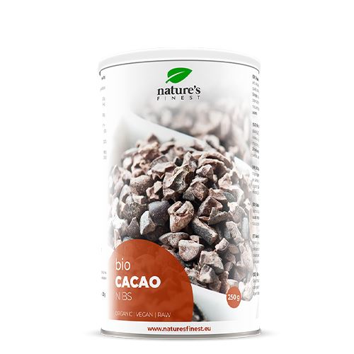 Nature's Finest Cacao Nibs BIO 250g (Kakaové boby lámané)